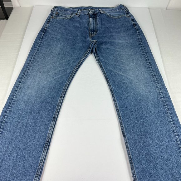 Levi's Jeans Men 36x32* 505 Regular Straight Blue Faded Whisker Denim Tag 36x34 - Picture 1 of 16